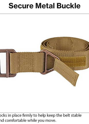 Adjustable Nylon Tactical Belt with Metal Buckle & V-Ring Utility Belt