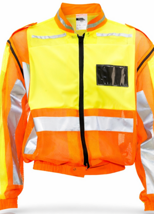XL Reflective Construction Safety Jacket with Zip-Off Sleeves, Reflective Panels, Multiple Pockets and Weather-Resistant Workwear