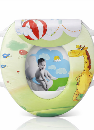 Toddler Potty Training Seat with Handles – Giraffe Design