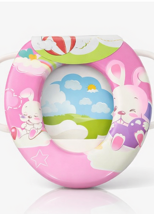 Toddler Potty Training Seat with Handles – Bunny Design