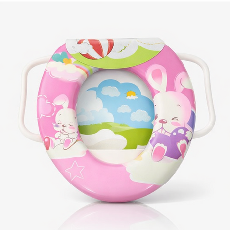 Toddler Potty Training Seat with Handles – Bunny Design