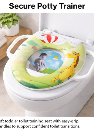 Toddler Potty Training Seat with Handles – Giraffe Design