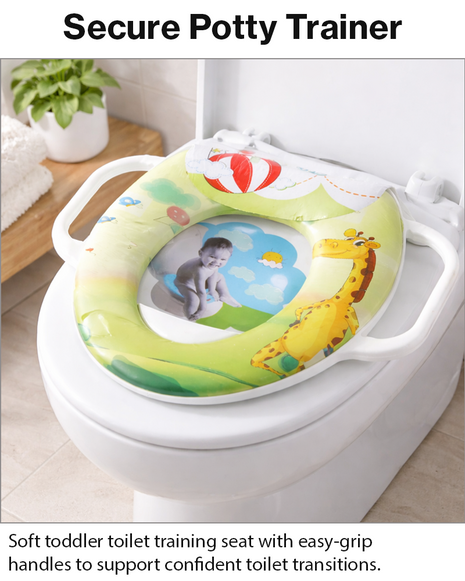 Toddler Potty Training Seat with Handles – Giraffe Design