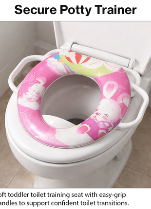 Toddler Potty Training Seat with Handles – Bunny Design