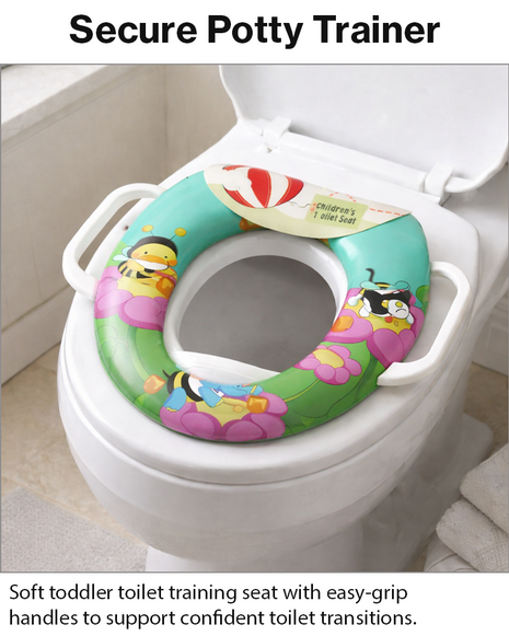 Toddler Potty Training Seat with Handles –  Flower Animal Design