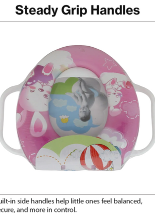 Toddler Potty Training Seat with Handles – Bunny Design
