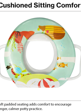Toddler Potty Training Seat with Handles – Ocean Blue Design