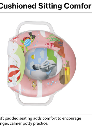 Toddler Potty Training Seat with Handles – Ocean Pink Design