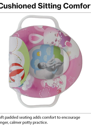 Toddler Potty Training Seat with Handles – Bunny Design