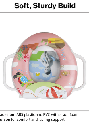 Toddler Potty Training Seat with Handles – Ocean Pink Design