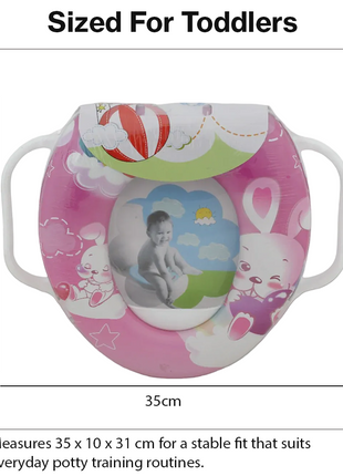 Toddler Potty Training Seat with Handles – Bunny Design