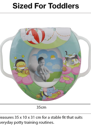 Toddler Potty Training Seat with Handles –  Flower Animal Design