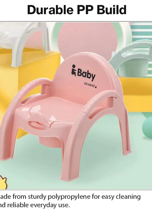 Potty Training Chair – Ergonomic Toddler Toilet Seat with Removable Bowl – Pink