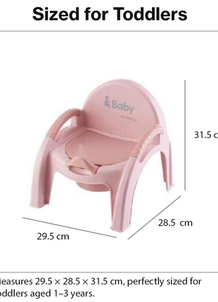 Potty Training Chair – Ergonomic Toddler Toilet Seat with Removable Bowl – Pink