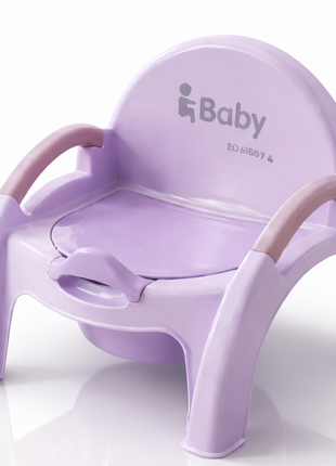 Potty Training Chair – Ergonomic Toddler Toilet Seat with Removable Bowl – Purple