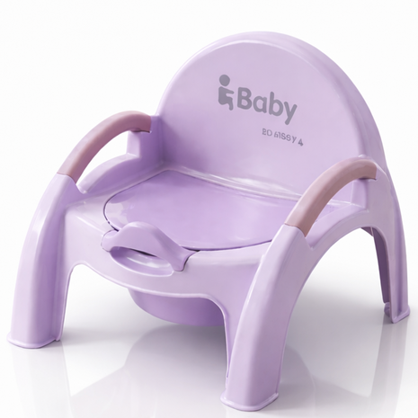 Potty Training Chair – Ergonomic Toddler Toilet Seat with Removable Bowl – Purple