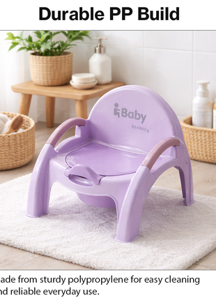 Potty Training Chair – Ergonomic Toddler Toilet Seat with Removable Bowl – Purple