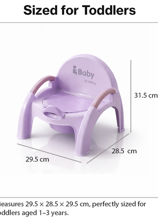Potty Training Chair – Ergonomic Toddler Toilet Seat with Removable Bowl – Purple