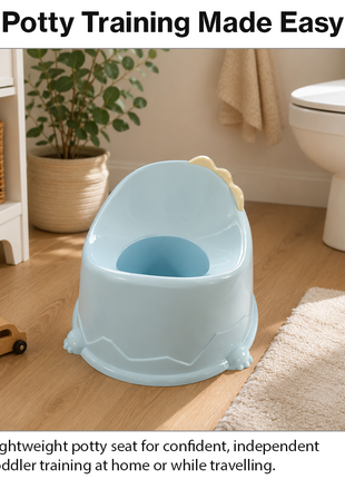 Kids Plastic Potty Training Seat, Lightweight Portable Toddler Potty- Blue