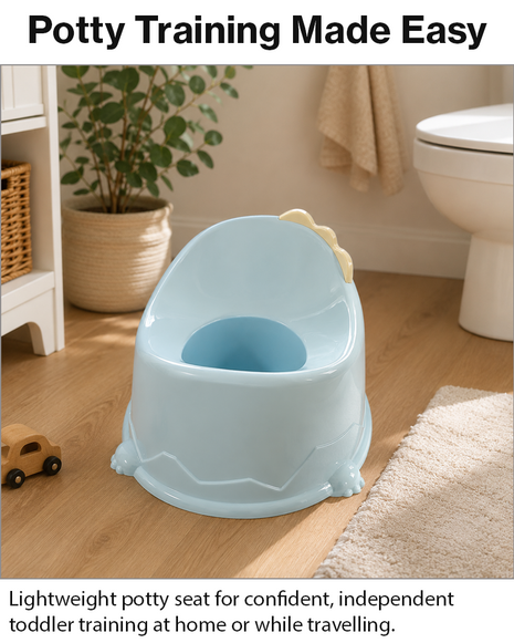 Kids Plastic Potty Training Seat, Lightweight Portable Toddler Potty- Blue