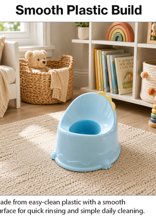 Kids Plastic Potty Training Seat, Lightweight Portable Toddler Potty- Blue