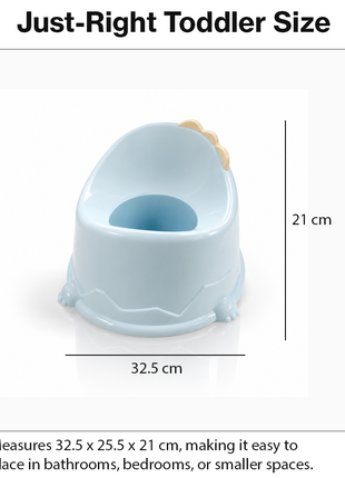 Kids Plastic Potty Training Seat, Lightweight Portable Toddler Potty- Blue