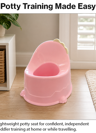 Kids Plastic Potty Training Seat, Lightweight Portable Toddler Potty- Pink