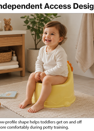Kids Plastic Potty Training Seat, Lightweight Portable Toddler Potty- Yellow