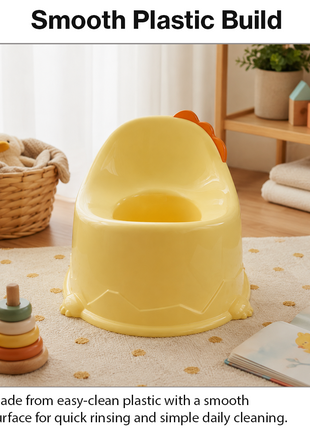 Kids Plastic Potty Training Seat, Lightweight Portable Toddler Potty- Yellow