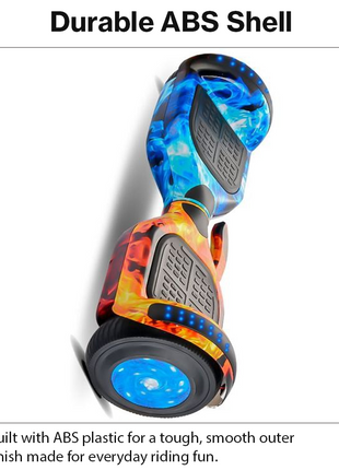 Self Balancing Hoverboard with Protective Knee Pads Set & 36V Charger Fire and Ice Design