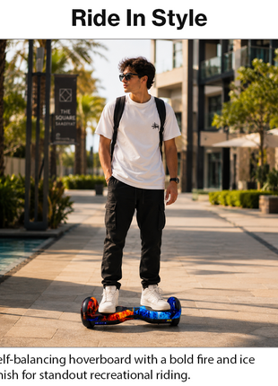 Self Balancing Hoverboard with Bluetooth Speaker and Protective Knee Pads