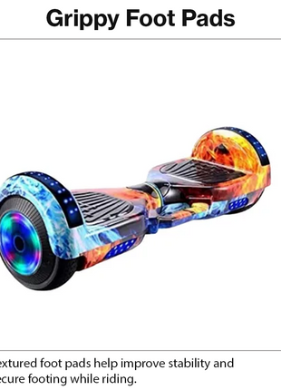 Self Balancing Hoverboard with Bluetooth Speaker and Protective Knee Pads