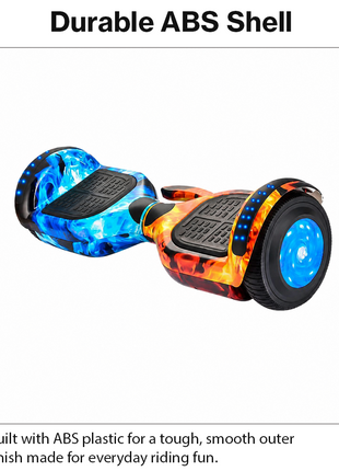 Self Balancing Hoverboard with Bluetooth Speaker and Protective Knee Pads