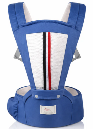 Ergonomic Baby Carrier with Hip Seat 3.5–13 kg – Breathable Mesh – Adjustable Straps Navy