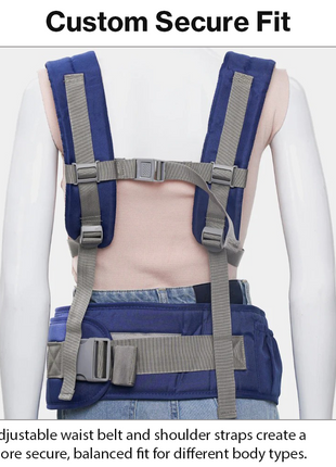 Ergonomic Baby Carrier with Hip Seat 3.5–13 kg – Breathable Mesh – Adjustable Straps Navy