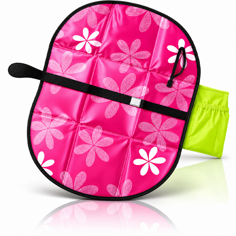 Portable Baby Changing Pad Foldable Diaper Changing Mat with Stroller Strap Compact Travel Clutch for Moms