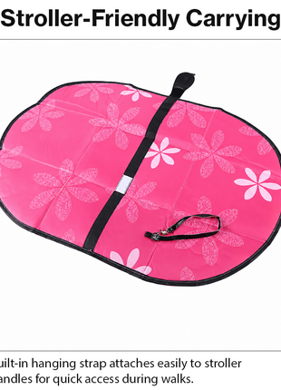 Portable Baby Changing Pad Foldable Diaper Changing Mat with Stroller Strap Compact Travel Clutch for Moms