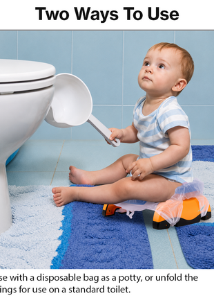 2-in-1 Foldable Baby Travel Potty & Toilet Trainer Seat – Portable