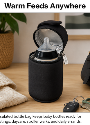 Insulated Baby Bottle Bag with Handle for Buggy or Stroller
