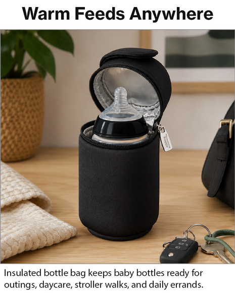 Insulated Baby Bottle Bag with Handle for Buggy or Stroller