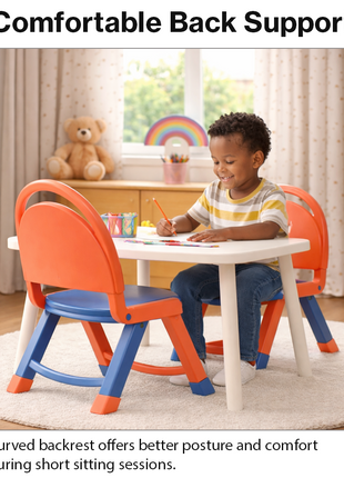 Foldable Kids Chair Lightweight Plastic Portable Study Chair