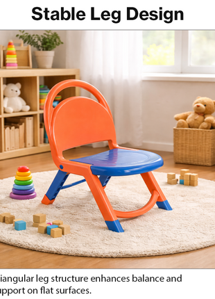 Foldable Kids Chair Lightweight Plastic Portable Study Chair
