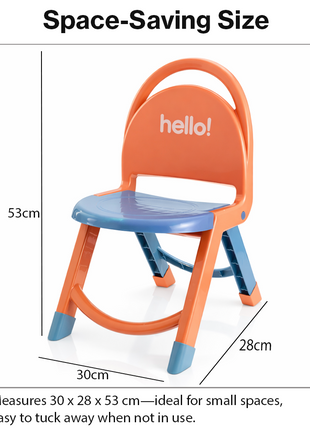Foldable Kids Chair Lightweight Plastic Portable Study Chair