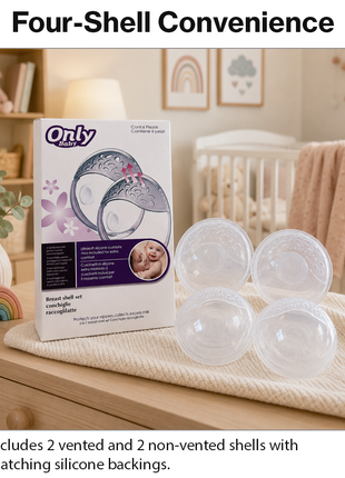 Breast Shell Set – Reusable Milk Collector & Nipple Protector Shells for Breastfeeding