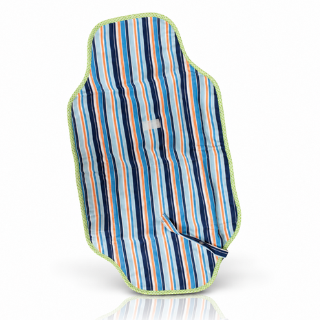 Waterproof Baby Changing Pad Mat Foldable Portable Diaper Changing Station Lightweight Travel Mat Blue Stripe