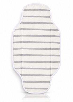 Waterproof Baby Changing Pad Mat Foldable Portable Diaper Changing Station Lightweight Travel Mat Grey Stripe
