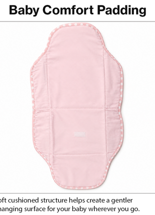 Waterproof Baby Changing Pad Mat Foldable Portable Diaper Changing Station Lightweight Travel Mat Pink
