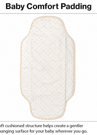 Waterproof Baby Changing Pad Mat Foldable Portable Diaper Changing Station Lightweight Travel Mat Cream Pastel Dot