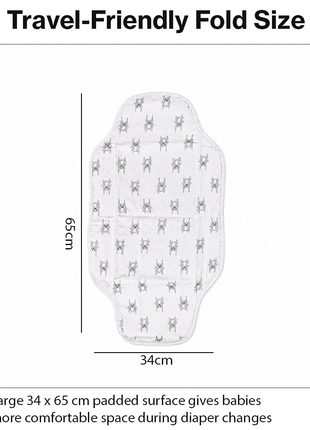 Waterproof Baby Changing Pad Mat Foldable Portable Diaper Changing Station Lightweight Travel Mat Minimalist Bear Print