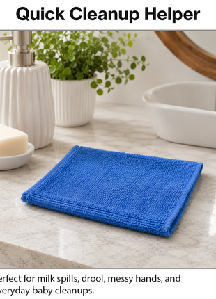 8 Pack Multi-Color Knit Terry Wash Cloths 80% Cotton Soft Absorbent Picot Edge -D